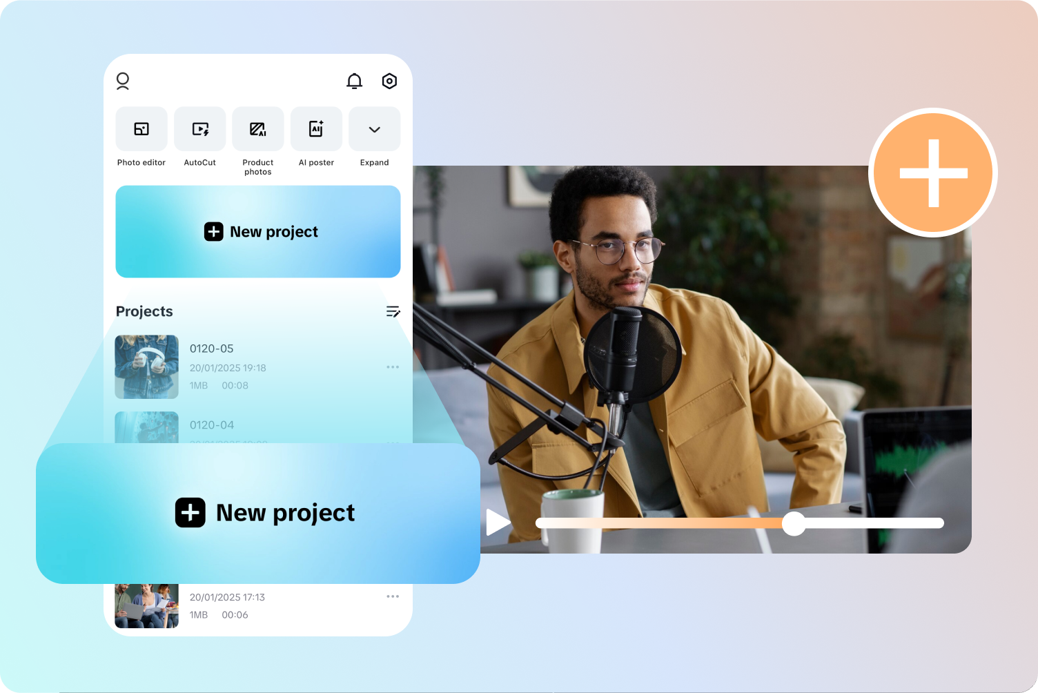 Upload your audio or video file